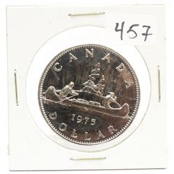 1975 Canada Voyageur $1 Canoe Dollar Coin