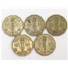 Image 1 : 5x 1943 Canada Tombac WWII 5 Cent Coin