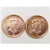 Image 2 : 2012 Canada Last Penny One Cent Coins x2 Uncirculated