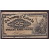 Image 1 : 1900 Dominion of Canada Twenty Five Cent Shinplaster Banknote