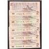 Image 2 : 5x 1986 Bank of Canada $2.00 Bank notes