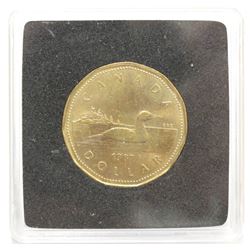 1987 Canada First Year Issue Specimen Loonie Coin Dollar