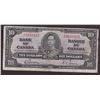 Image 1 : 1937 Bank of Canada $10.00 Bank note Paper Money Gordon Towers