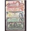 Image 1 : 1937 1967 1973 & 1986 Bank of Canada Note lot $1 & $2 bills