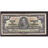 Image 1 : 1937 Bank of Canada $20.00 Bank note Paper Money Coyne Towers