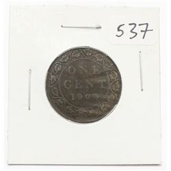 1903 Canada Large One Cent Coin