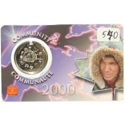 2000 25 cent Community Card Coin Royal Canadian Mint