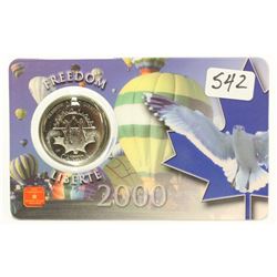 2000 25 cent Freedom Card Coin Royal Canadian Mint