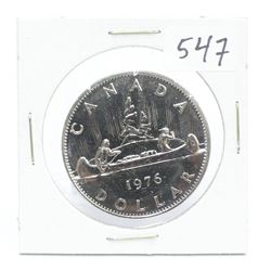 1976 Canada Voyageur $1 Canoe Dollar Coin