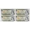 Image 1 : Uncut Sheet 4x 1973 Bank of Canada $1.00 Bank notes