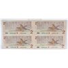 Image 2 : Uncut Sheet 4x 1986 Bank of Canada $2.00 Bank notes