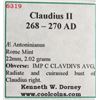Image 3 : Claudius II 268-270 AD Antoninianus Salus Rome