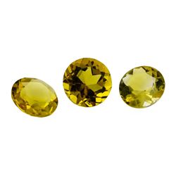 3.41 ctw.Natural Round Cut Citrine Quartz Parcel of Three