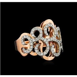 14KT Rose Gold 0.62 ctw Diamond Ring