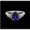 Image 1 : 14KT White Gold 2.26 ctw Tanzanite and Diamond Ring