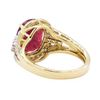 Image 3 : 4.65 ctw Ruby and Diamond Ring - 14KT Yellow Gold