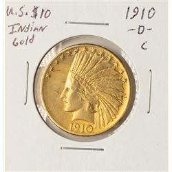 1910-D $10 Indian Head Eagle Gold Coin