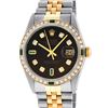 Image 1 : Rolex Mens 2 Tone 14K Brown Diamond & Emerald 36MM Datejust Wristwatch