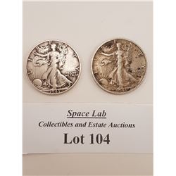 1941 & 1943 U.S. Half Dollar 24.75g TW