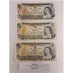 1973 Cdn Dollars x3