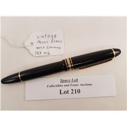 Mont Blanc 14k Nib Pen Marked West Germany