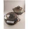 Image 1 : Hot Dish Serving Trays 2 Round E.P.