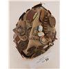 Image 2 : Folk Art Military Felt Cap with various badges and pins.