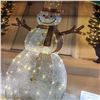 Image 2 : 50" LED GLITTERED SNOWMAN W/ 100 LED LIGHTS NEW IN BOX