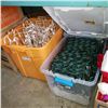 Image 1 : TOTES OF CHRISTMAS LIGHTS AND 2 REINDEER LAWN ORNAMENTS