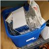 Image 1 : BOX OF FAUCET, SHOWER HEAD, DOOR LEVERS, AND MESH HOSES