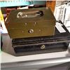 Image 1 : 2 METAL VINTAGE BALLOT BOXES - 1 W/ KEY