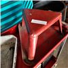 Image 3 : ROLLING SEAT/TOOL SHELF AND METAL FUAL AND TOOL CONTAINER