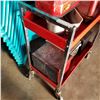 Image 2 : RED ROLLING METAL SHOP CART