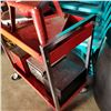 Image 3 : RED ROLLING METAL SHOP CART