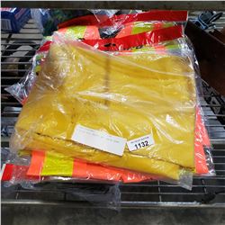 6 HIGH VIS VESTS AND RAIN GEAR