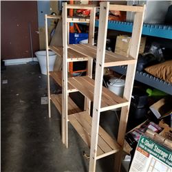 2 PINE OF SHELF STORAGE UNITS