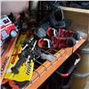 Image 1 : LOT OF SKIS, BOOTS, AND SKATES