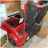 Image 1 : KIDS RIDE ON PUSH CART W/ MESH BAG