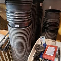 LARGE LOT OF BLACK PAILS