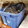 Image 1 : TOTE OF SAFETY VISORS, RESPIRATORS, AND SAFETY GEAR