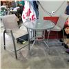 Image 1 : BAR HEIGHT PATIO TABLE AND 2 CHAIRS