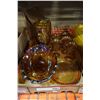 Image 1 : CARNIVAL GLASS PITCHER GOBLETS BOWL AND PLATE