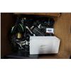 Image 2 : LARGE BOX OF ELECTRONICS, HEADPHONES, CABLES, ETC