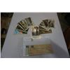 Image 1 : LOT OF VINTAGE POSTCARDS AND 1940s CHEQUES W/ STAMPS