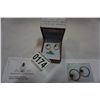 Image 2 : 10KT ROSE GOLD 4mm RECONSTITUTE EMERALD EARRINGS .46CTS W/ APPRAISAL $1105