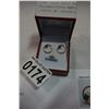 Image 3 : 10KT ROSE GOLD 4mm RECONSTITUTE EMERALD EARRINGS .46CTS W/ APPRAISAL $1105