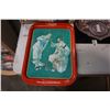 Image 4 : HARLEY MODEL BIKE, HARLEY TIN SIGN AND COCA COLA TRAY