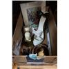 Image 1 : BOX OF COLLECTIBLE FIGURES AND ROBERT BATEMAN PRINT