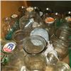 Image 2 : TRAY OF MOSTLY VINTAGE GLASS MILK BOTTLES AND GLASS JARS