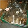 Image 3 : TRAY OF MOSTLY VINTAGE GLASS MILK BOTTLES AND GLASS JARS